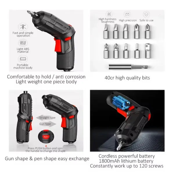 47-in-1 Rechargeable Electric Screwdriver Set