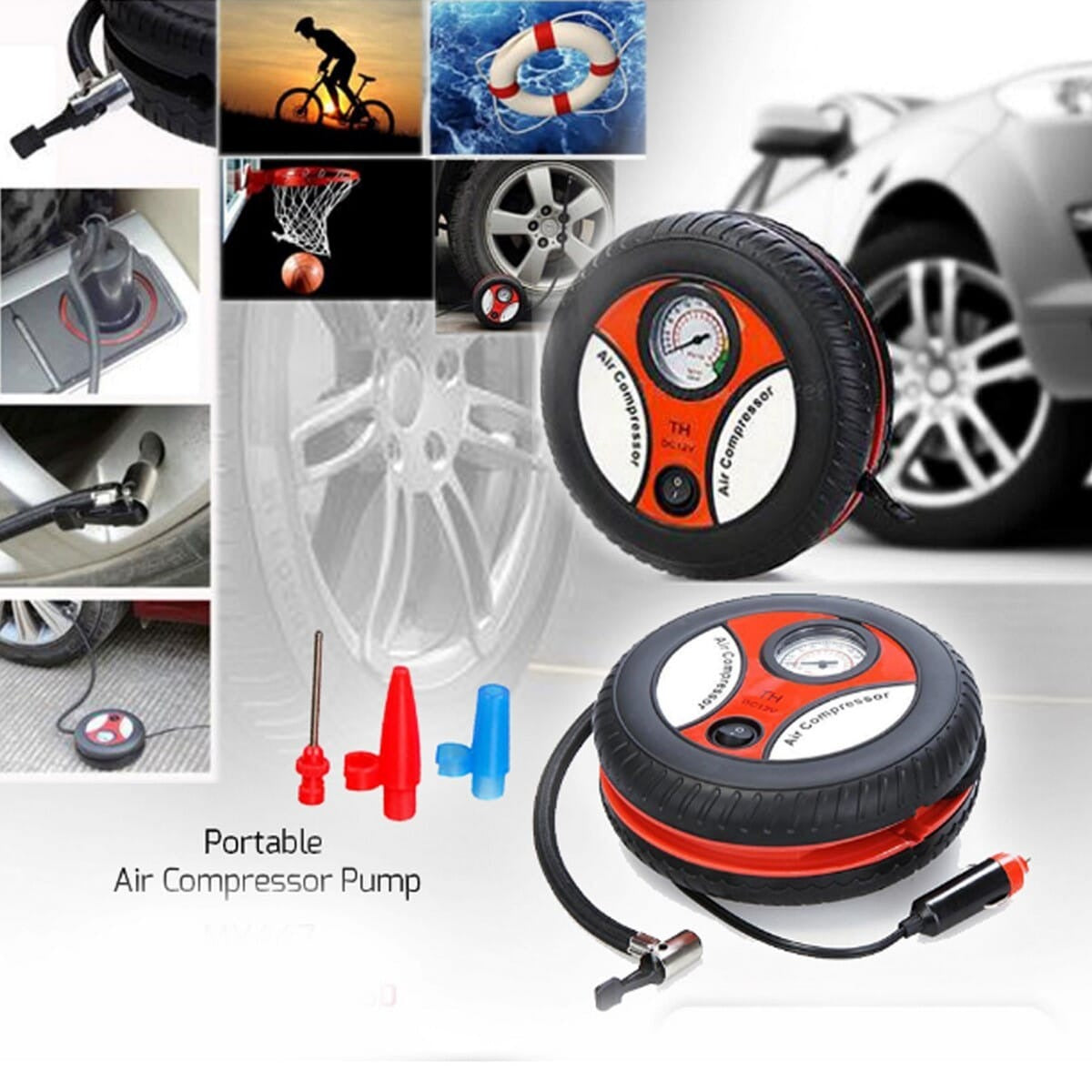 Portable Car Air Pump 260PSI DC 12V Electric