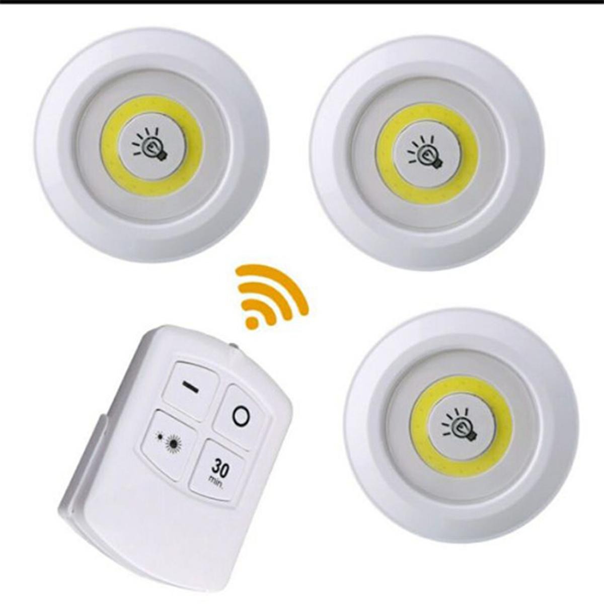 Wireless Remote Controlled COB LED Puck Lights
