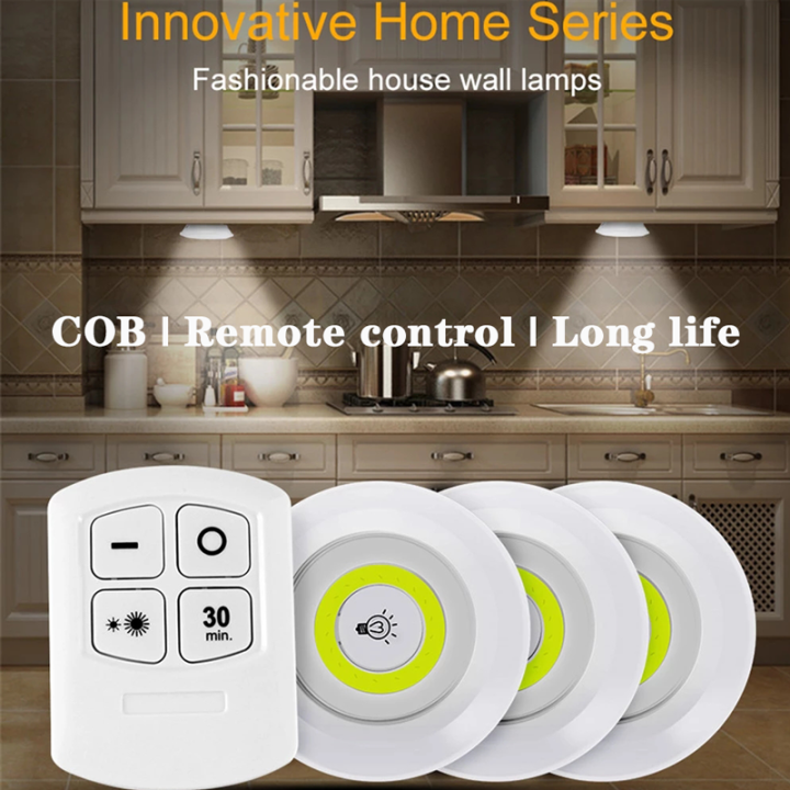 Wireless Remote Controlled COB LED Puck Lights