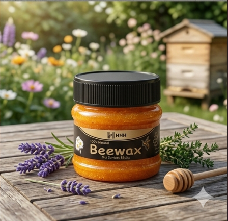 HHH 100% Natural Beewax | Wood Seasoning & Furniture Polish Cream
