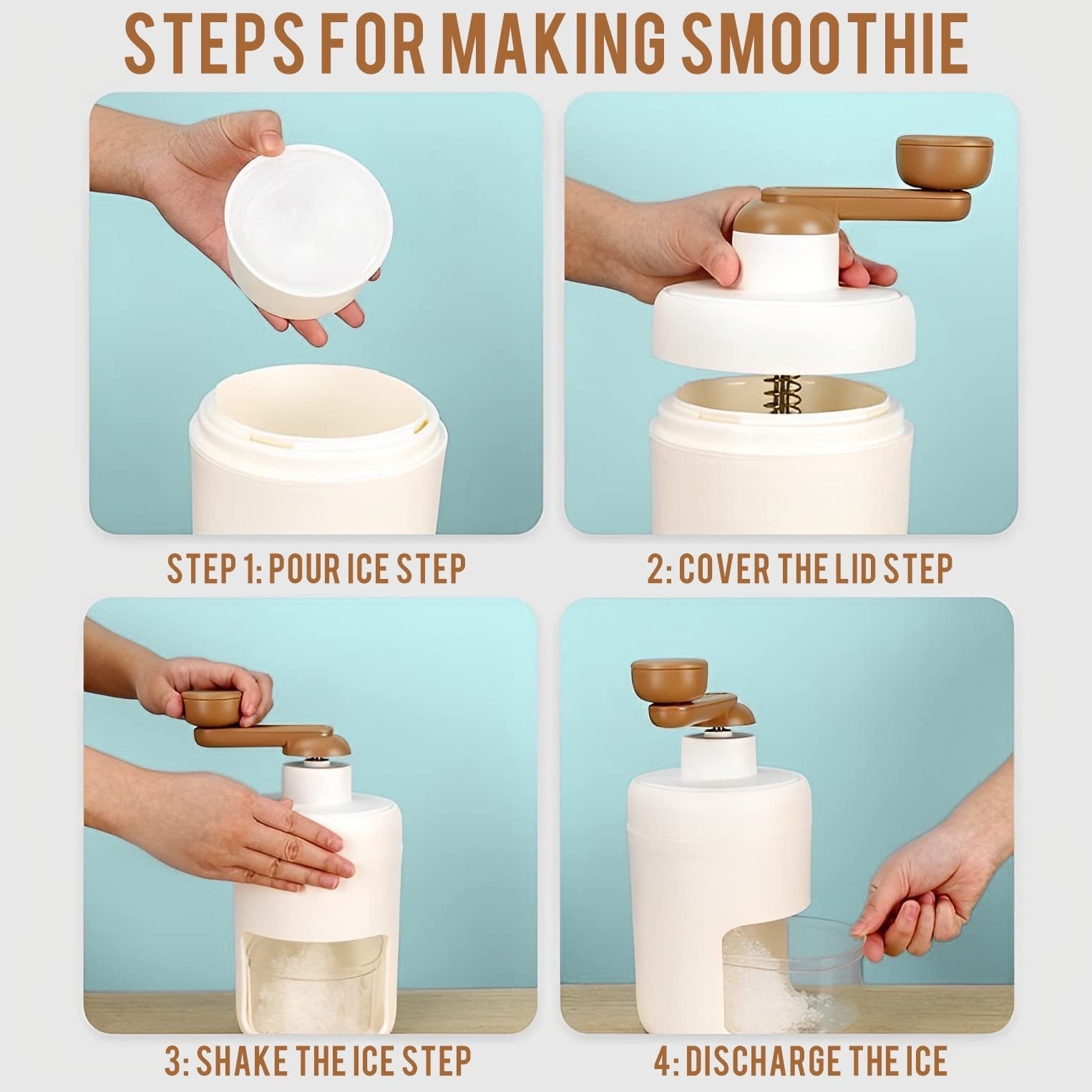 Manual Ice Shaver & Gola Ganda Maker – Portable Ice Crusher Machine