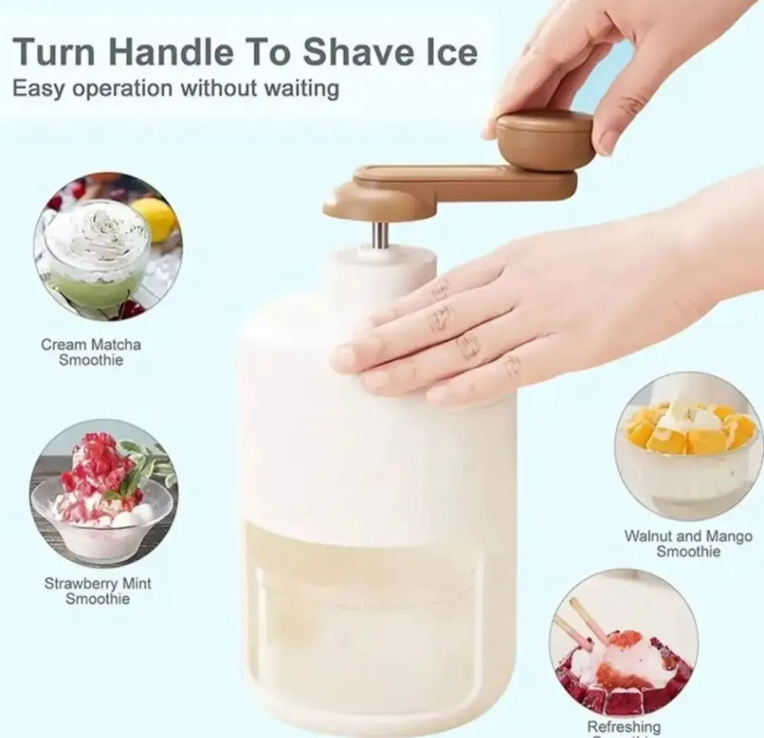 Manual Ice Shaver & Gola Ganda Maker – Portable Ice Crusher Machine