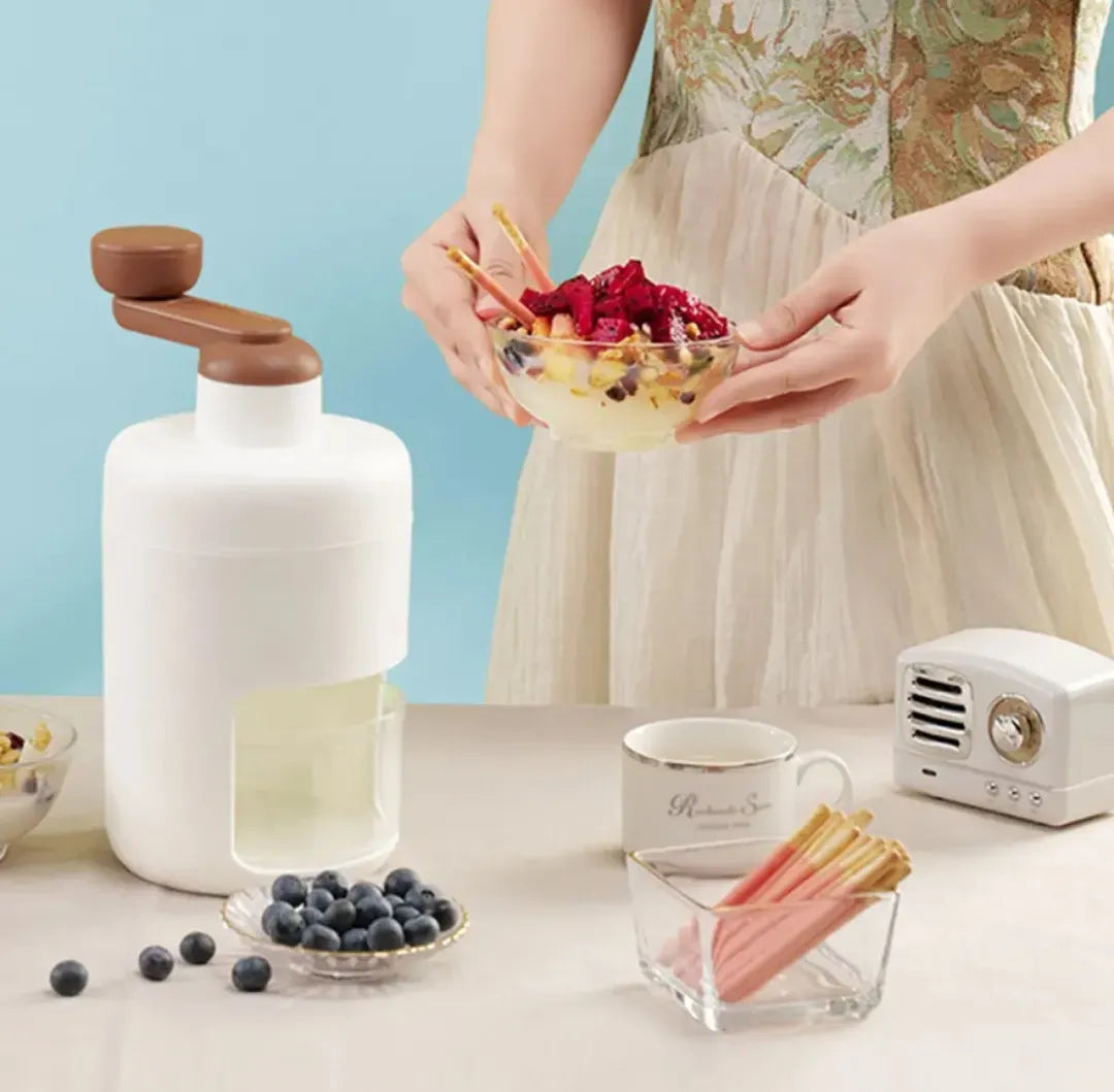 Manual Ice Shaver & Gola Ganda Maker – Portable Ice Crusher Machine