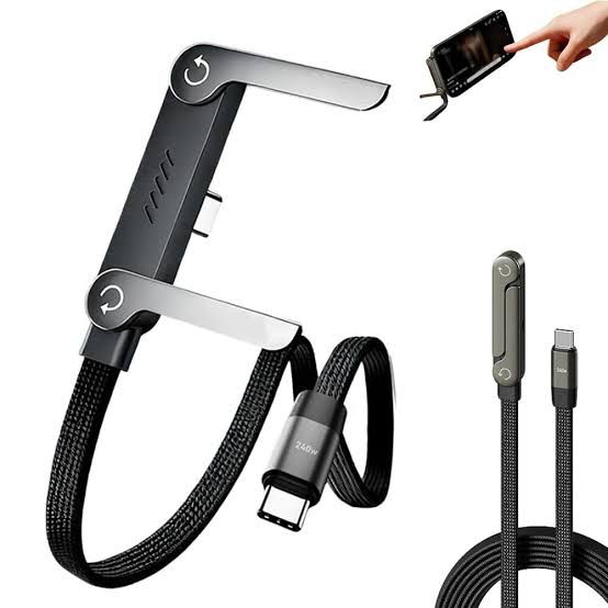 240W Folding Phone Holder Fast Charging Cable USB-C