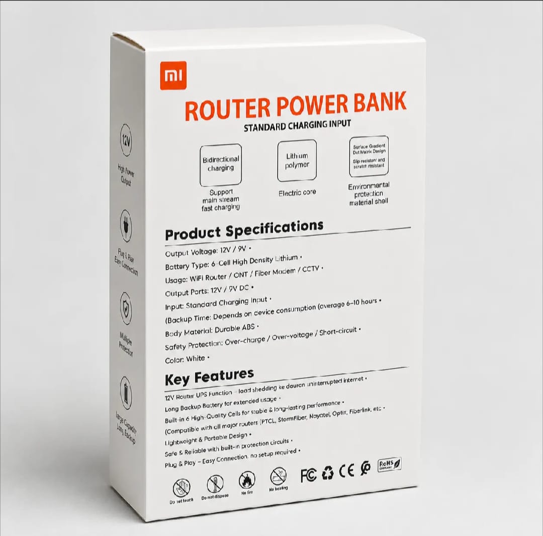 Xiaomi Mi 20000Mah 12V Router Power Bank