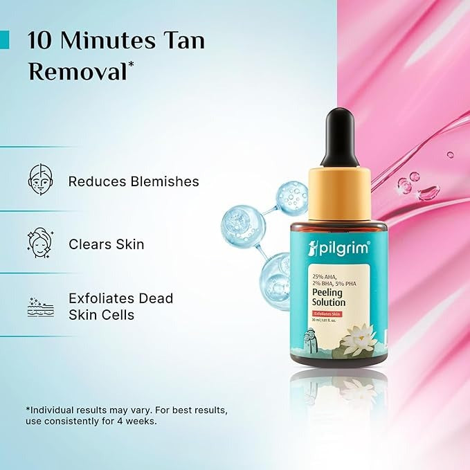 Pilgrim 25% AHA + 2% BHA + 5% PHA Peeling Solution for Face