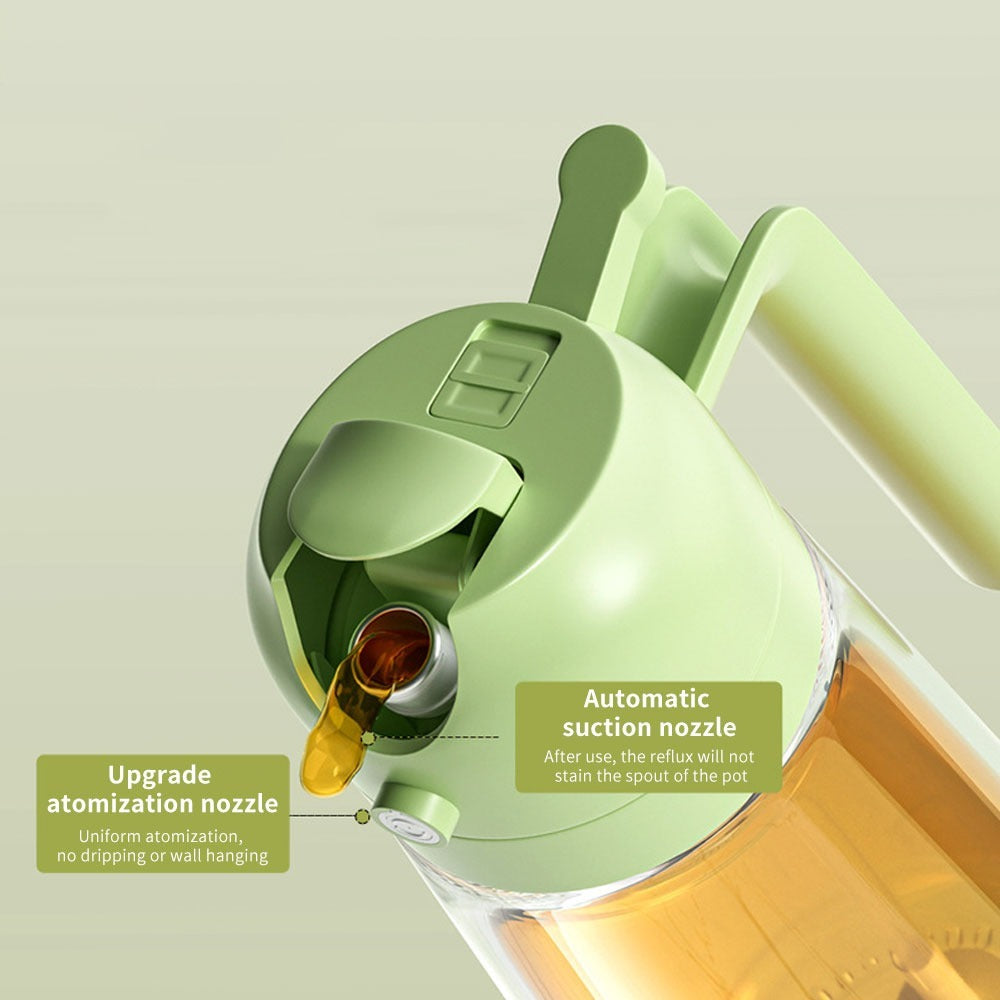 2-in-1 Oil Sprayer & Oil Dispenser Bottle | Glass Cooking Oil Spray Bottle for Kitchen