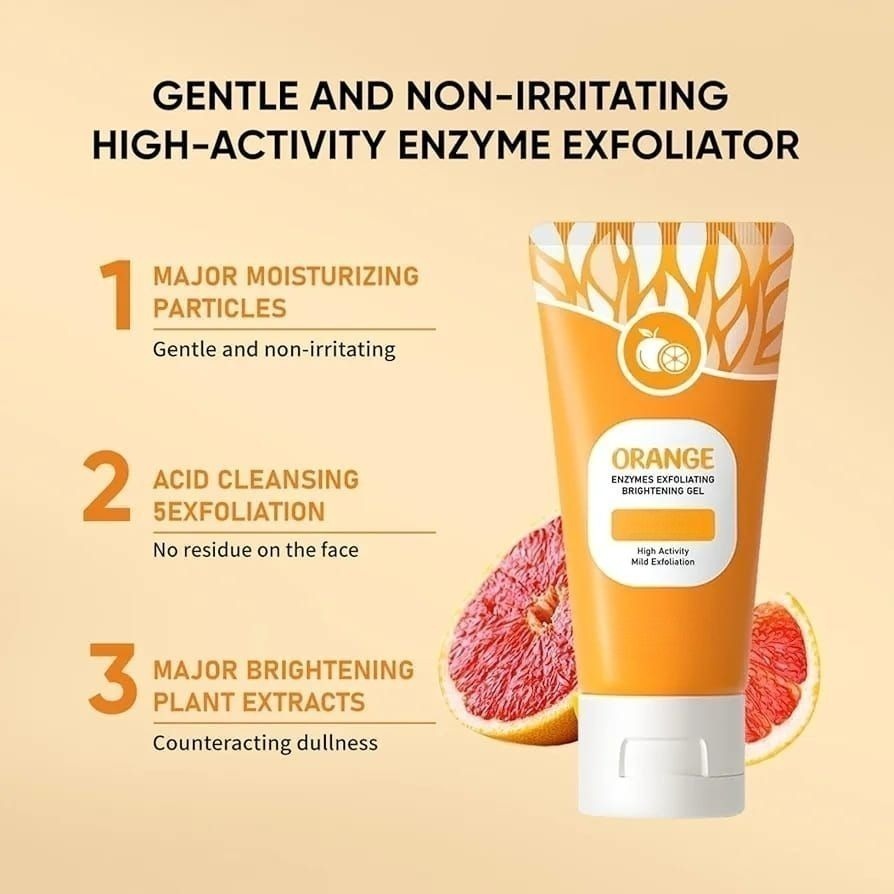 Orange Enzyme Exploiting Gel – Brightening, Exfoliating & Nourishing Citrus Skincare for Radiant, Healthy, Glowing Complexion Every Day
