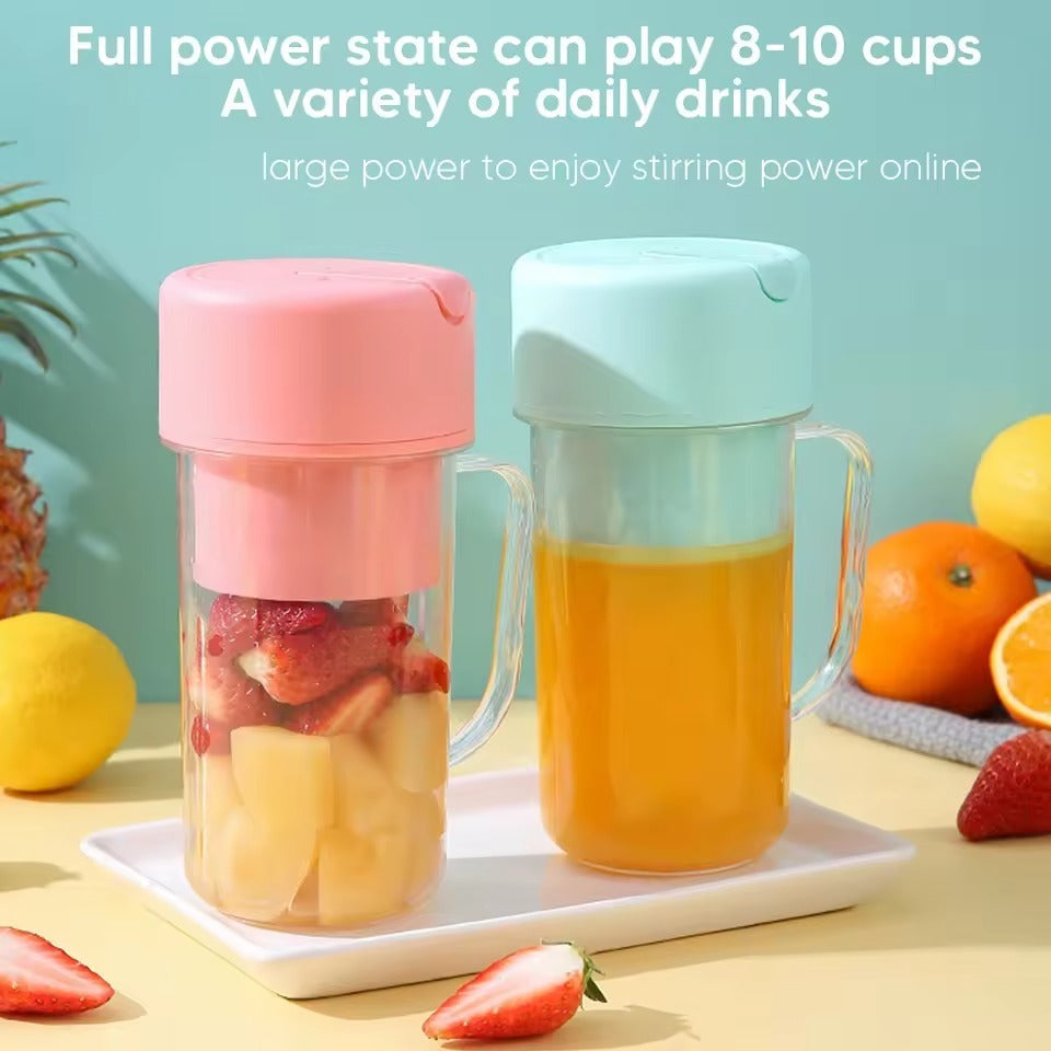 Professional Mini Juicer | USB Rechargeable Portable Blender & Smoothie Maker | Stainless Steel Fruit Extractor with Straw